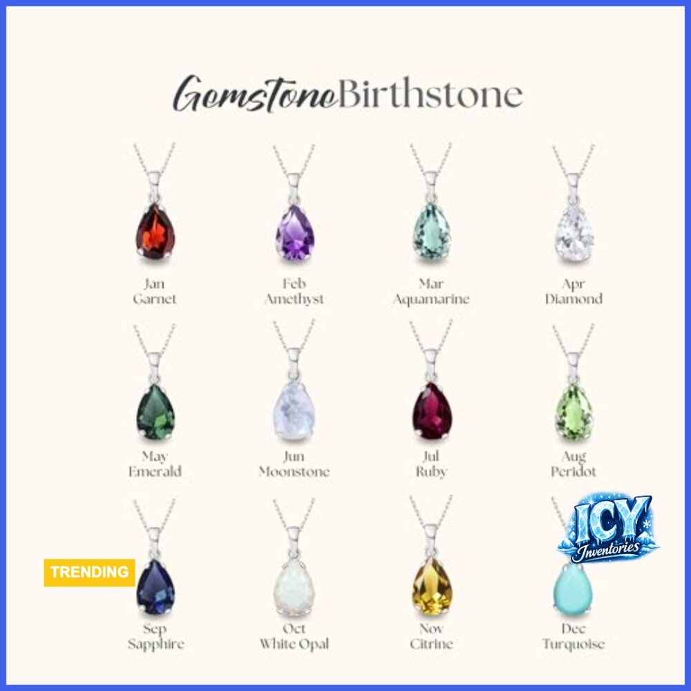 925 Sterling Silver Simulated Ruby Teardrop Penda… - image 5